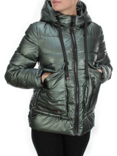 8063 GREEN Куртка демисезонная женская (130 гр. синтепон) размер XL - 48 российский