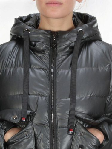 8063 DARK GRAY Куртка демисезонная женская (130 гр. синтепон) размер XL - 48 российский