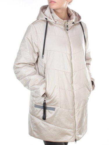 22-303 BEIGE Куртка демисезонная женская AKiDSEFRS (100 гр.синтепона) размер 50