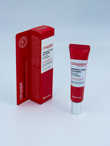 FARMSTAY - СЫВОРОТКА ДЛЯ ВЕК И ГЛАЗ РОЛИКОВАЯ С КЕРАМИДАМИ CERAMIDE WRINKLE CARE RELAXING ROLLING EYE SERUM, 25 ML