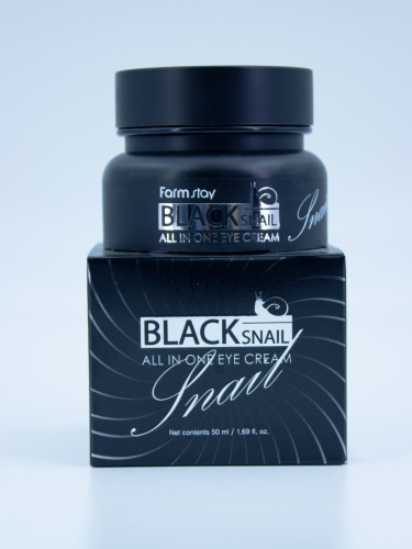 FARMSTAY - КРЕМ ДЛЯ ВЕК И ГЛАЗ С МУЦИНОМ ЧЕРНОЙ УЛИТКИ BLACK SNAIL ALL IN ONE EYE CREAM, 50 ML