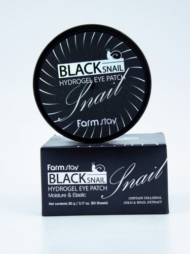 FARMSTAY - ПАТЧИ ГИДРОГЕЛЕВЫЕ ДЛЯ ГЛАЗ С МУЦИНОМ ЧЕРНОЙ УЛИТКИ BLACK SNAIL HYDROGEL EYE PATCH, 60 ШТ.