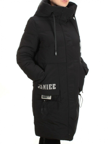 21-972 BLACK Пальто зимнее женское AIKESDFRS размер 54