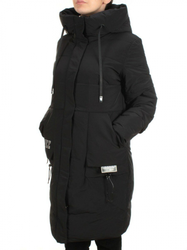 21-972 BLACK Пальто зимнее женское AIKESDFRS размер 54