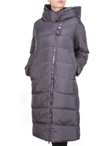 2118 GRAY Пальто зимнее женское MELISACITI (200 гр. холлофайбера) размер 46