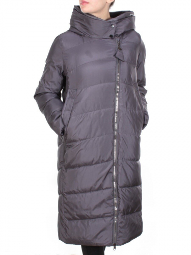2118 GRAY Пальто зимнее женское MELISACITI (200 гр. холлофайбера) размер 46
