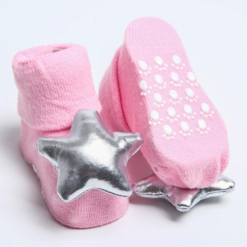 Носочки - погремушки на ножки «С Новым Годом, принцесса», набор 2шт.