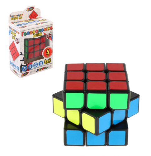 Играем вместе. Головоломка кубик 3х3, в коробке 10*17*6см арт.ZY753032-R