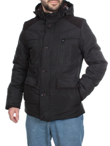 J83010 BLACK Куртка мужская зимняя NEW B BEK (150 гр. синтепон) размер 48 российский