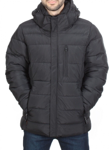 4018 BLACK Куртка мужская зимняя ROMADA (200 гр. холлофайбер) размер 46