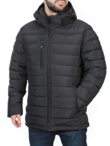4017-L BLACK Куртка мужская зимняя ROMADA (200 гр. холлофайбер) размер 52