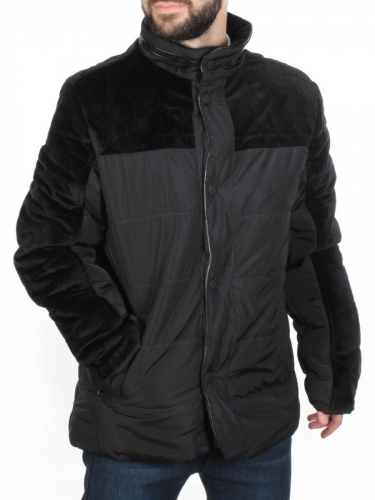 J8201B BLACK Куртка мужская зимняя NEW B BEK (150 гр. холлофайбер) размер 4XL - 56 идет на 52 российский