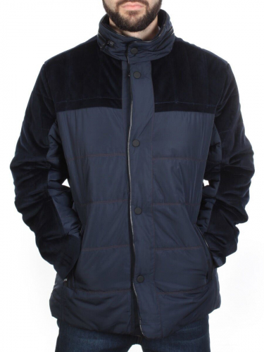 J8201B PURPLISH BLUE Куртка мужская зимняя NEW B BEK (150 гр. холлофайбер) размер 4XL - 56 идет на 52 российский
