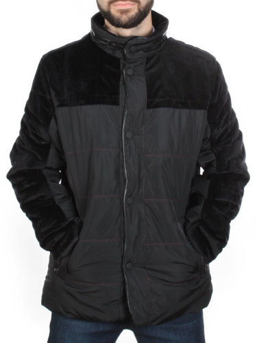 J8201B BLACK Куртка мужская зимняя NEW B BEK (150 гр. холлофайбер) размер 4XL - 56 идет на 52 российский