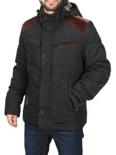 J8270 BLACK Куртка мужская зимняя NEW B BEK (150 гр. холлофайбер) размер L - 46/48российский