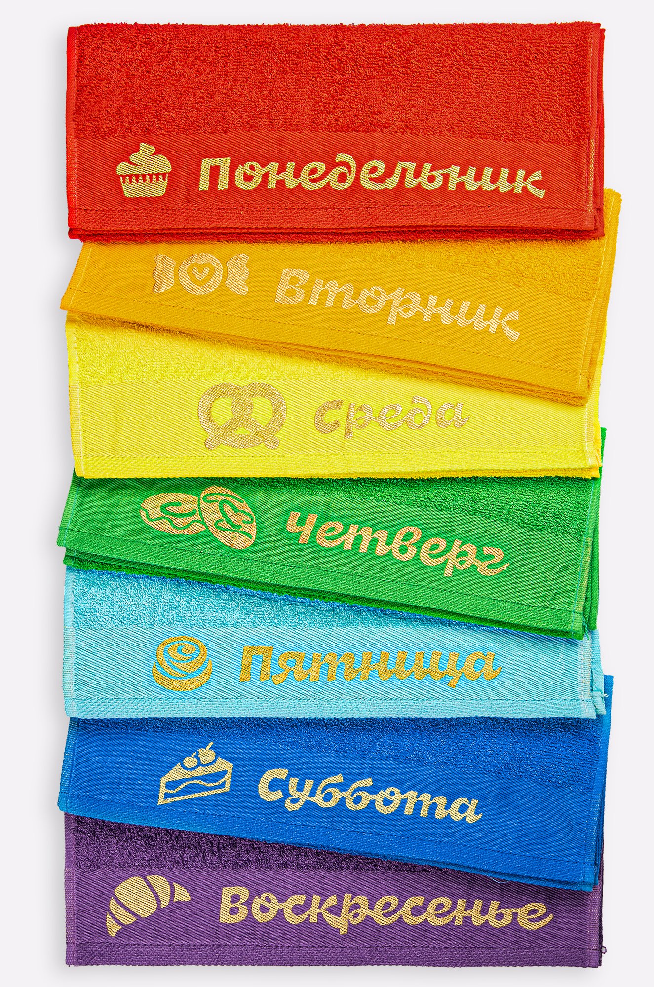 Happy Fox Home, Набор махровых полотенец неделька 7 шт Happy Fox Home