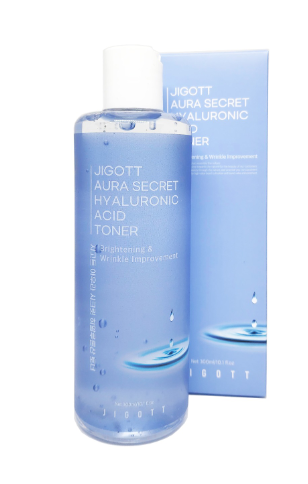Тонер для лица глубокоувлажняющий с гиалуроновой кислотой Jigott Aura Secret Hyaluronic Acid Toner, 300ml