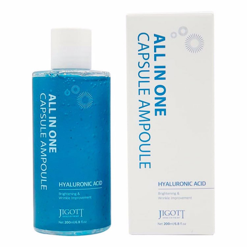 Сыворотка капсульная с гиалуроновой кислотой JIGOTT All-In-One Hyaluronic Acid Capsule Ampoule 200мл