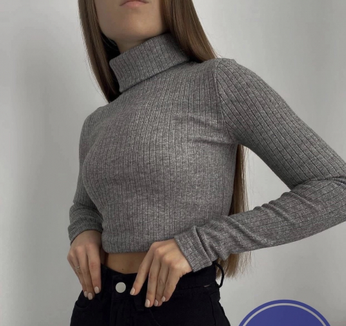 Кофта Женская 4004 Ворот-ТопСерая. Fashion-Angelo