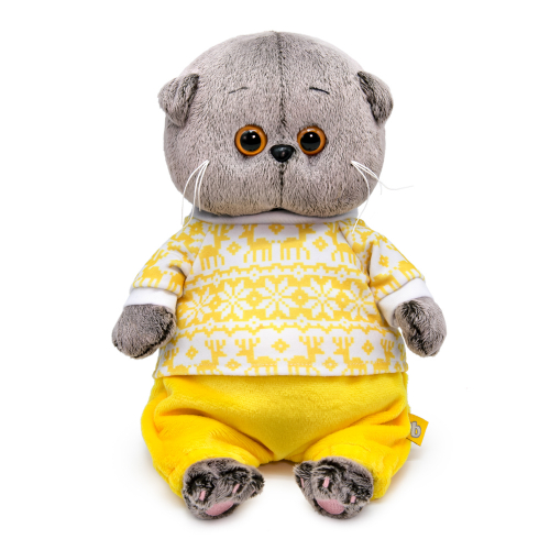 Мягкая игрушка BUDI BASA Басик BABY в зимней пижамке 20 см