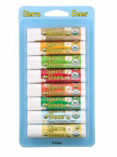 Sierra Bees, набор органических бальзамов для губ, 8 в упаковке, 4,25 г (15 унций) каждый
