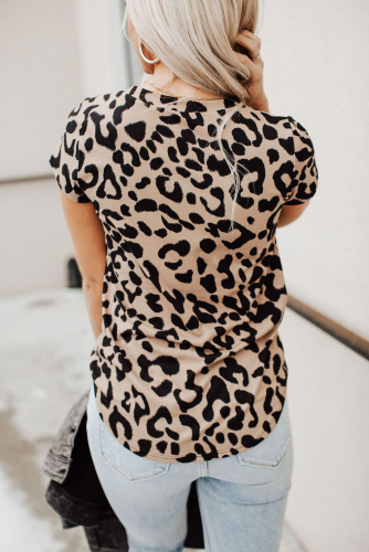Длинная футболка с леопардовым принтом