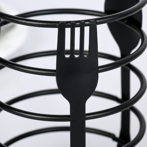 Сушилка для столовых приборов Доляна, 11×11×16 см, цвет чёрный