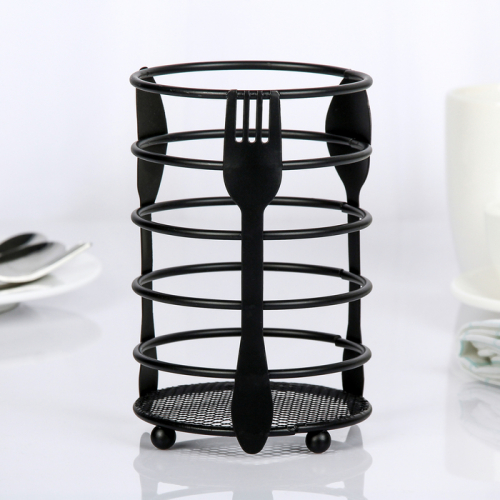 Сушилка для столовых приборов Доляна, 11×11×16 см, цвет чёрный