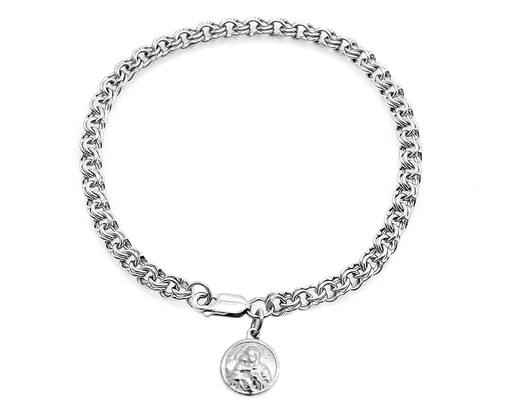 Браслет из серебра без вставки, ТР-бисмарк м-100 0,7