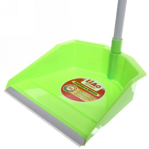 Набор для уборки Liao, щетка для пола с совком C130020 зеленый