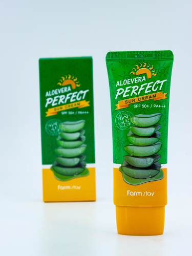 FARMSTAY - КРЕМ СОЛНЦЕЗАЩИТНЫЙ ALOE VERA PERFECT SUN CREAM SPF50 С SPF50+PA+++, 70 ML