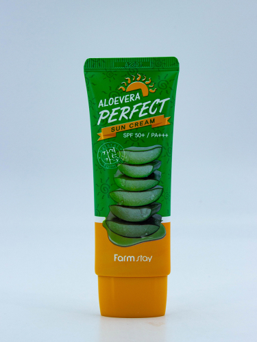 FARMSTAY - КРЕМ СОЛНЦЕЗАЩИТНЫЙ ALOE VERA PERFECT SUN CREAM SPF50 С SPF50+PA+++, 70 ML