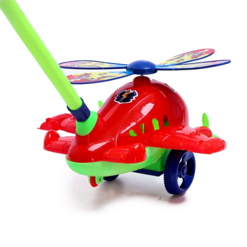 Каталка на палочке «Вертолёт», цвета МИКС