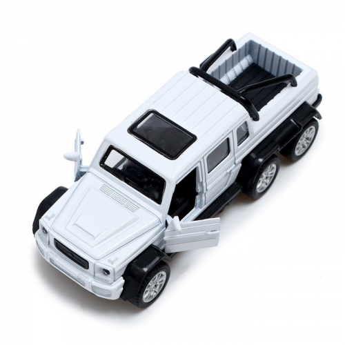 Машина металлическая «Джип 6X6», 1:32, инерция, цвет белый