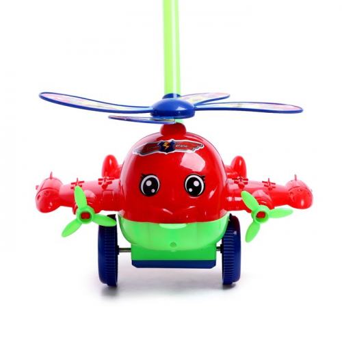 Каталка на палочке «Вертолёт», цвета МИКС