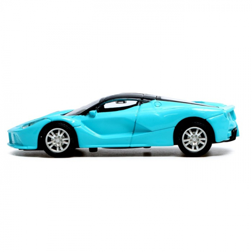 Машина металлическая «Суперкар», инерционная, масштаб 1:43, цвет голубой