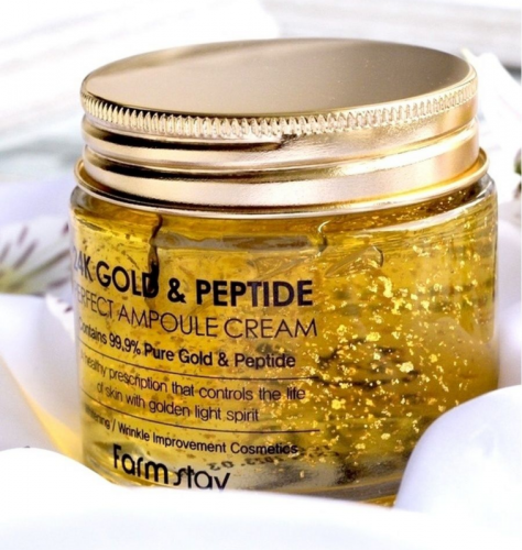 FarmStay/Крем для лица 24K Gold & Peptide Perfect Ampoule Cream 80 мл.