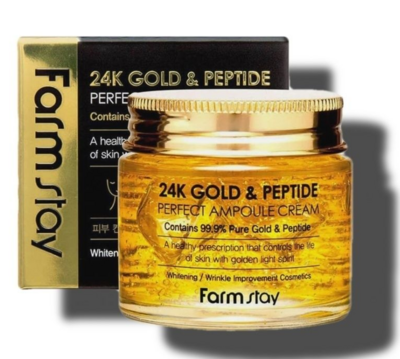 FarmStay/Крем для лица 24K Gold & Peptide Perfect Ampoule Cream 80 мл.