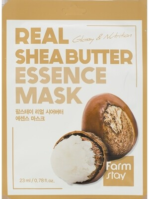 Farm Stay /Тканевая маска для лица с маслом ши Real Shea Butter Essence Mask.10 шт.