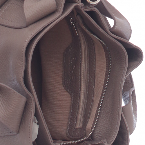 Сумка: Женская кожаная сумка Richet 3101LN 350 Бежевый