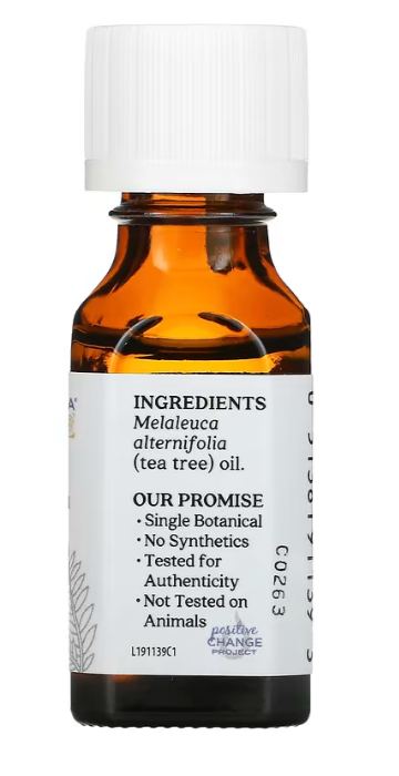 Aura Cacia, чистое эфирное масло, чайное дерево, 15 мл (5 жидк. унций)
