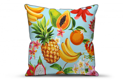 Подушка декоративная Тропические фрукты, арт 4223