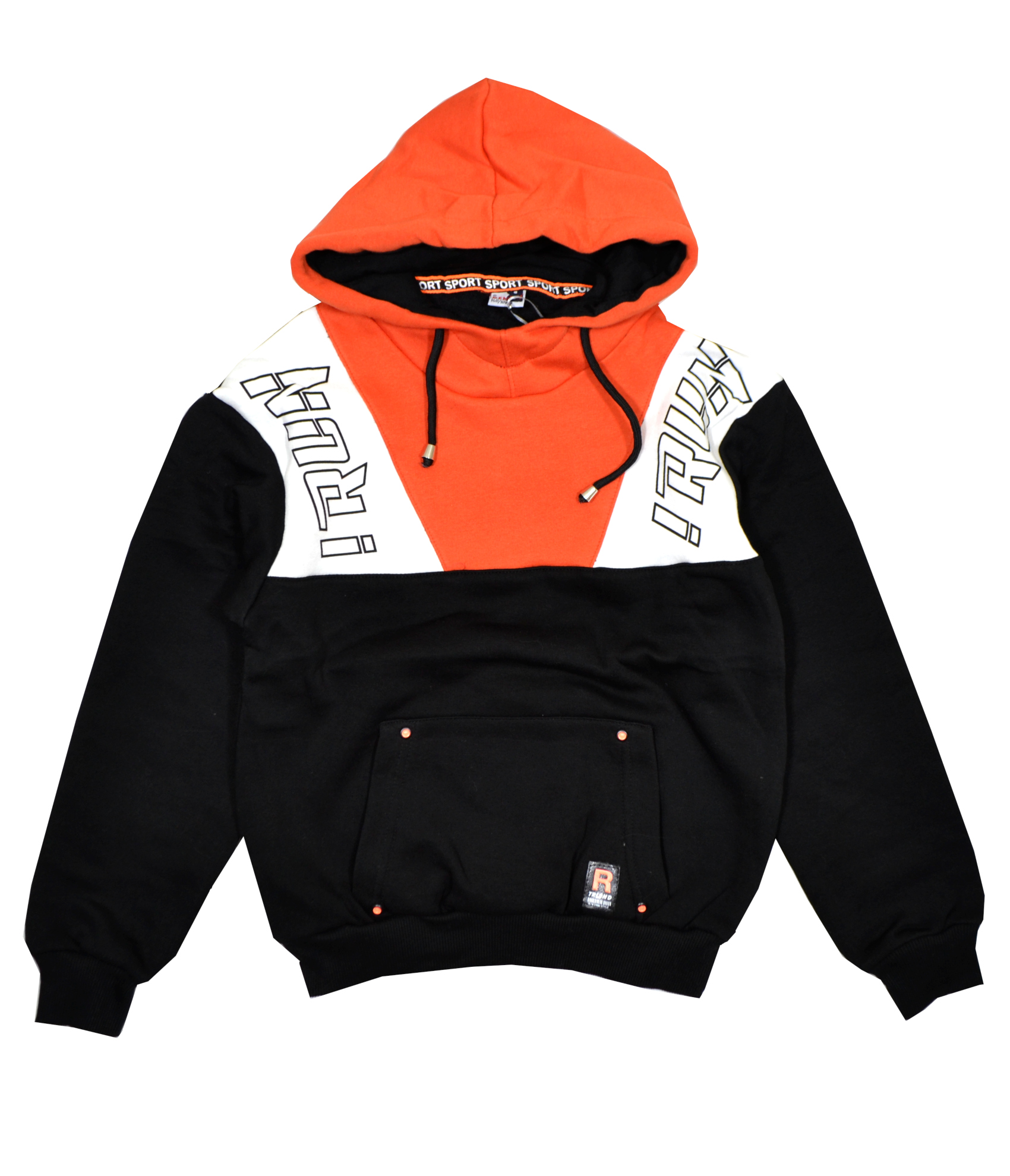 Толстовка Beneti 2585 Черный/Коралл Начес