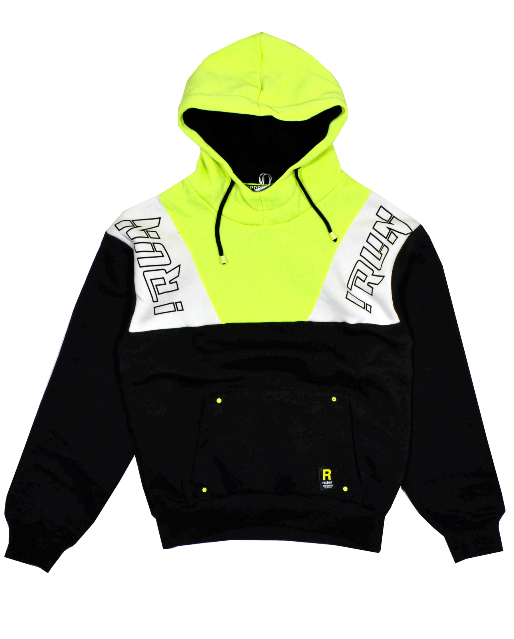 Толстовка Beneti 2585 Черный/Салатовый Начес