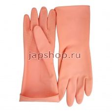 Rubber Glove Pink L Перчатки латексные хозяйственные розовые, размер L, 33 см х 21,5 см (8802739472606)