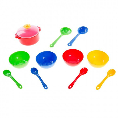Набор посуды столовый «Ромашка», 12 предметов, цвета МИКС