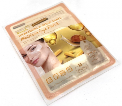 Skinapple / Патчи под глаза тканевые Hyaluron & Gold Snail Moisture Eye Patch, 30 шт.
