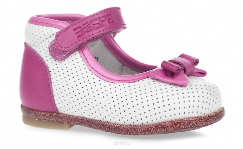 10539_2 Туфли для девочек, белый, розовый