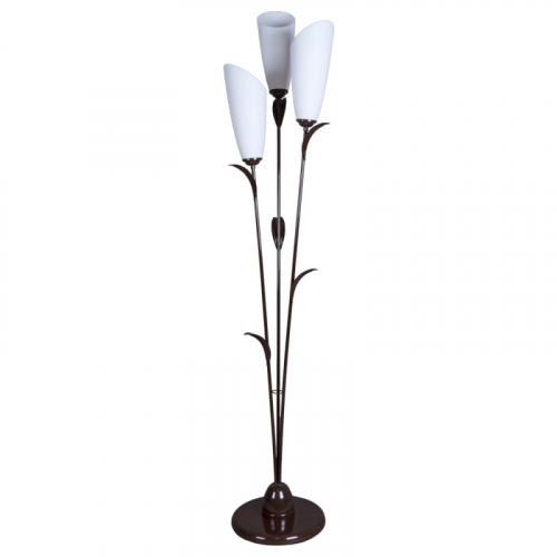 Напольный светильник 1039ML-3-коричневый + белый абажур (1шт)