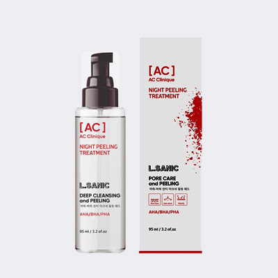 Сыворотка-пилинг обновляющая и отшелушивающая с AHA, BHA, PHA кислотами AC Clinic Anti-Acne Night Peeling Serum with AHA, BHA, PHA acids, 95ml